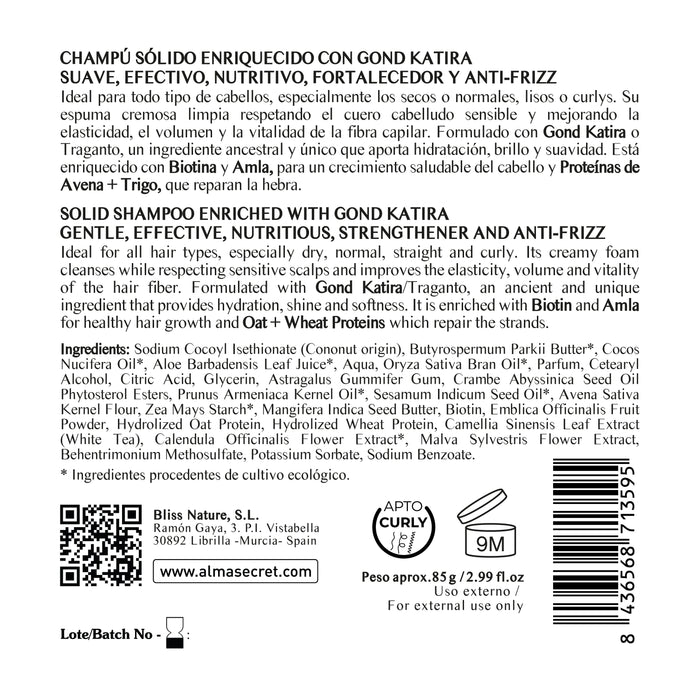 Shampoing Solide Katira 85g - Alma Secret - 2