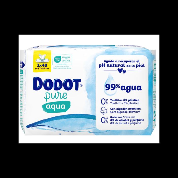 Total Soin Pur 99% Eau Lingettes Humides 144 pcs - Dodot - 1