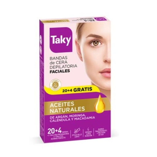 Bandes de cire dépilatoire pour le visage - Taky - 1
