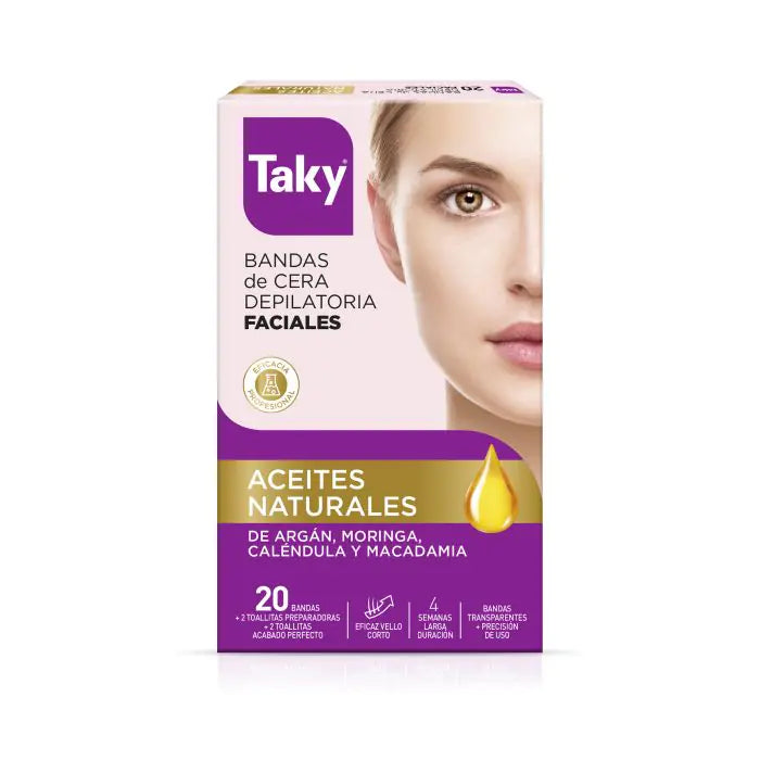 Bandes de cire dépilatoire pour le visage - Taky - 1