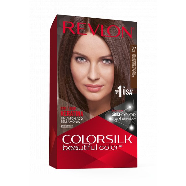 Coloration sans Ammoniaque Colorsilk - Revlon : 27-castaño calido profundo - 1