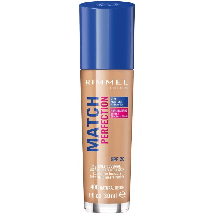 Fond de teint Match Perfection - Rimmel London : 400-natural beige - 1