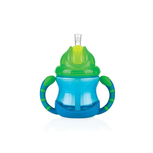 Taza Flip-it™ avec Double Asa et Click-it - 240ml - 12m+ - Nuby : Azul - 1