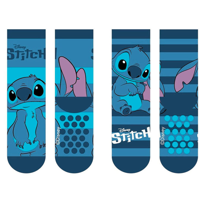 Ensemble de 2 paires de chaussettes antidérapantes Stitch Disney pour enfants assorties - Disney - 1