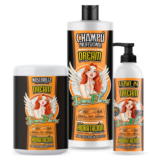 Pack Cream Dream: Shampooing 1000ml + Masque 100ml + Leave-In 500ml - Dona Flora - 1