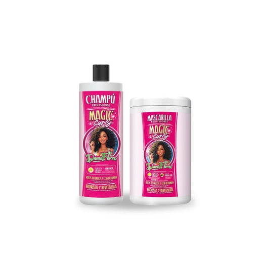 Pack Magic Curls: Shampooing 1000ml + Masque Capillaire 1000ml - Dona Flora - 1