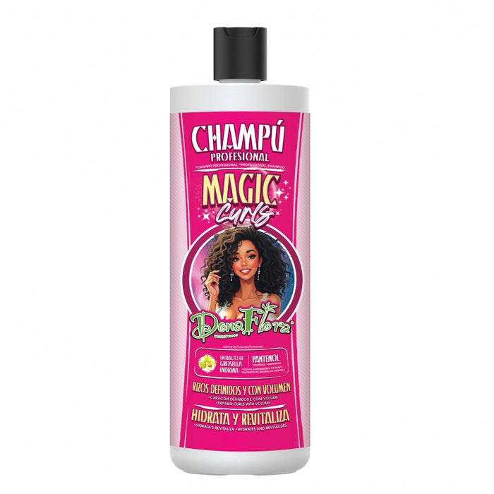 Pack Magic Curls: Shampooing 1000ml + Masque Capillaire 1000ml - Dona Flora - 2