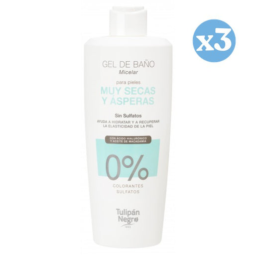 Pack 3x - Gel micellaire peaux très sèches et rugueuses - Tulipan Negro - 1