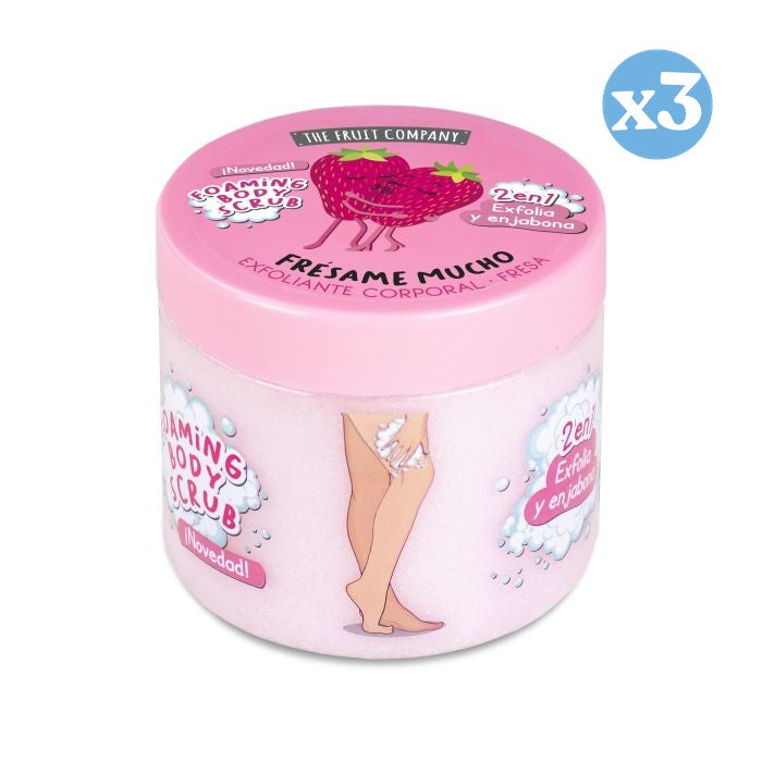 Pack 3x - Gommage Corporel 2 en 1 Fraise et Crème - The Fruit Company - 1