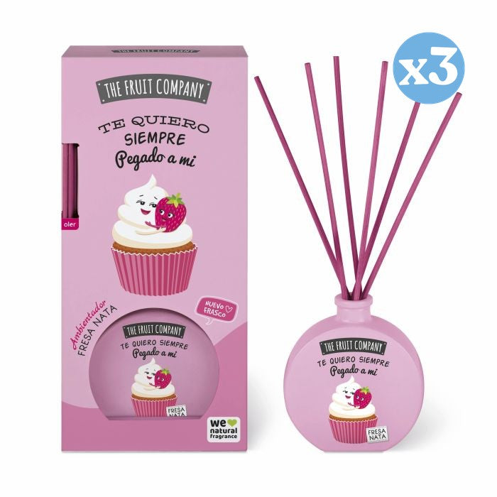 Pack 3x - Diffuseur Mikado 40 ml - Fraise Crème - The Fruit Company - The Fruit Company - 1