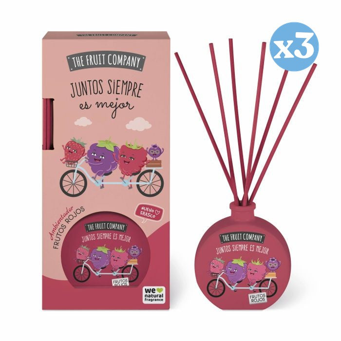 Pack de 3 - Diffuseur Mikado 40 ml - Fruits Rouges - The Fruit Company - The Fruit Company - 1