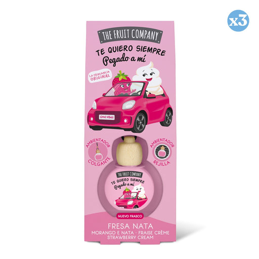 Pack 3x - Désodorisant de Voiture 6,5 ml - Fraise Crème - The Fruit Company - The Fruit Company - 1