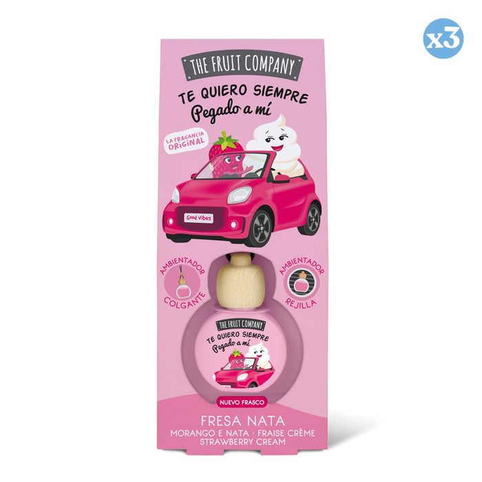 Pack 3x - Désodorisant de Voiture 6,5 ml - Fraise Crème - The Fruit Company - The Fruit Company - 1