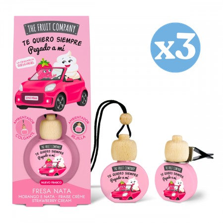 Pack 3x - Désodorisant de Voiture 6,5 ml - Fraise Crème - The Fruit Company - The Fruit Company - 2