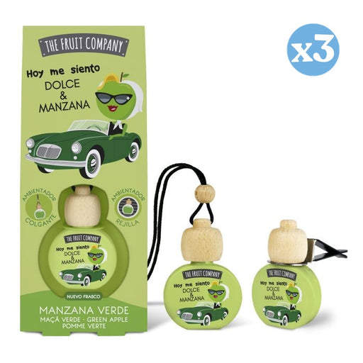Pack 3x - Désodorisant pour Voiture 6,5 ml - Pomme Verte - The Fruit Company - The Fruit Company - 1