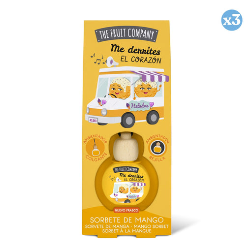 Pack 3x - Désodorisant Voiture 6,5 ml - Sorbet Mangue - The Fruit Company - The Fruit Company - 1