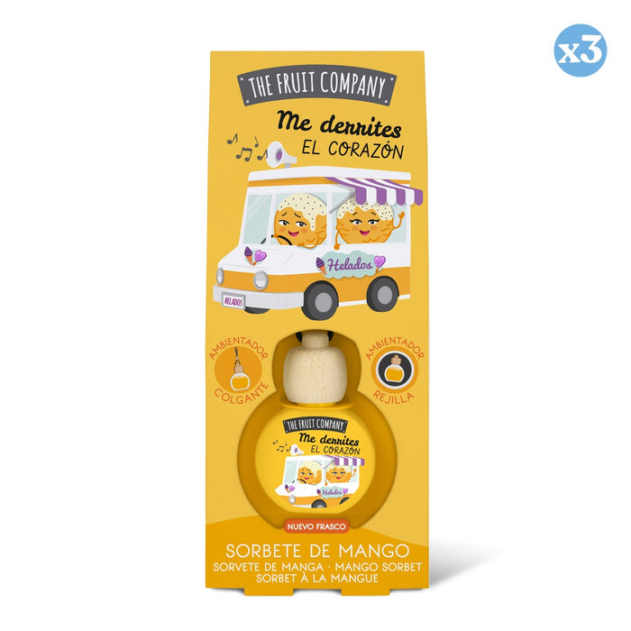 Pack 3x - Désodorisant Voiture 6,5 ml - Sorbet Mangue - The Fruit Company - The Fruit Company - 1