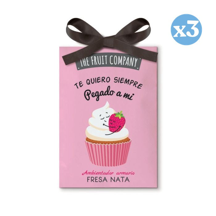Pack 3x - Désodorisant Armoire 13 gr - Fraise Crème - The Fruit Company - The Fruit Company - 1