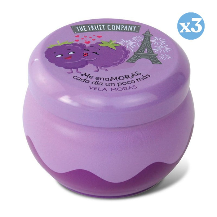 Pack 3x - BOUGIE POT 1 MÈCHES MÛRES - THE FRUIT COMPANY - The Fruit Company - 1