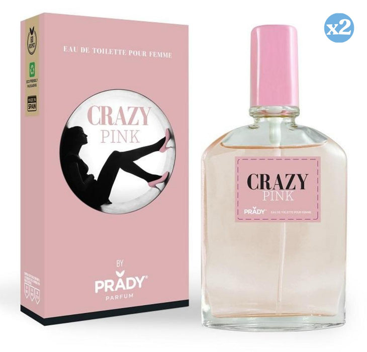 Pack 2x - Eau de Toilette "Crazy Pink" - 90 ml - Femme - Prady - Prady - 1