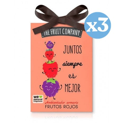 Pack 3x - Désodorisant Armoire 13 g - Baies Rouges - The Fruit Company - The Fruit Company - 1