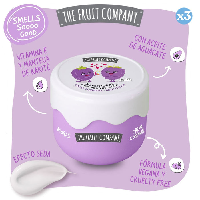 Pack 3x - CRÈME CORPORELLE DE MÛRES 185 ML - The Fruit Company - 2