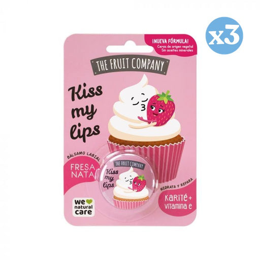 Pack 3x - Baume à lèvres Fraise Crème - The Fruit Company - The Fruit Company - 1