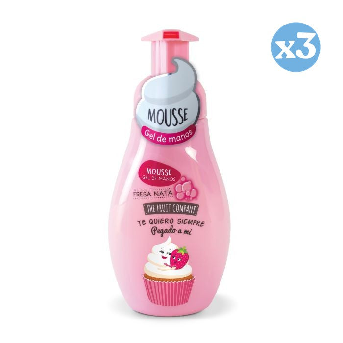 Pack 3x - Mousse Gel Mains Fraise Crème - The Fruit Company - The Fruit Company - 1