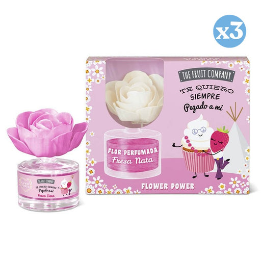 Lot de 3 - Fleur Parfumée Fraise Crème - The Fruit Company - The Fruit Company - 1