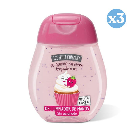 Pack 3x - Gel nettoyant pour les mains - Fraise et Crème - The Fruit Company - The Fruit Company - 1
