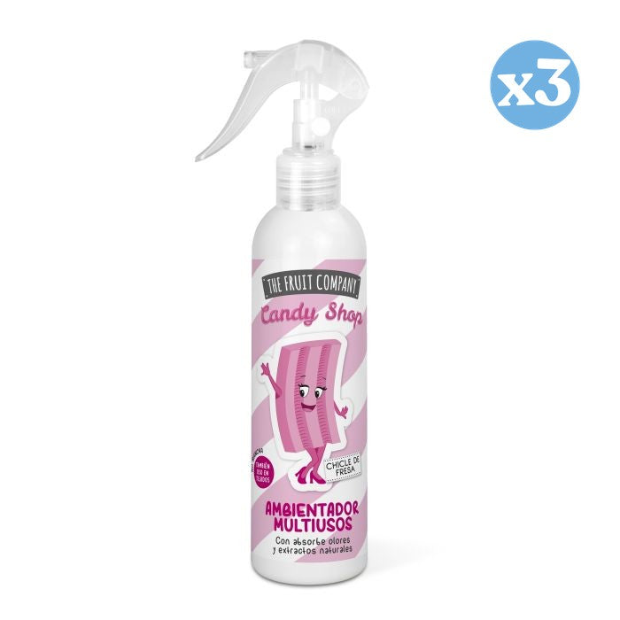 Lot 3x - Spray Assainissant Polyvalent - Bubblegum Fraise - Édition Candy 200ml - The Fruit Company - 1