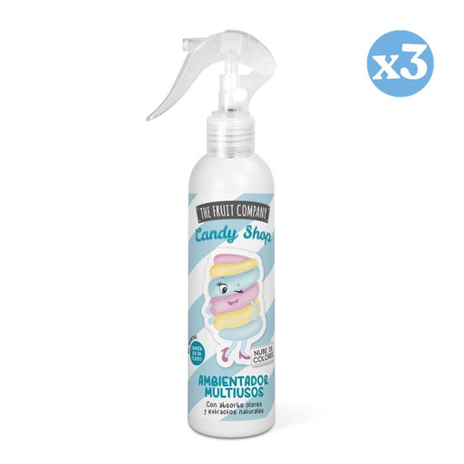 Pack 3x - Spray Désodorisant Polyvalent - Nuage de Couleurs - Édition Candy 200ml - The Fruit Company - 1