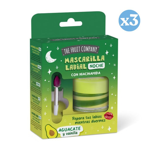 Lot de 3 - Masque à lèvres à l'avocat et à la vanille - Niacinamide C 12ml - The Fruit Company - 1