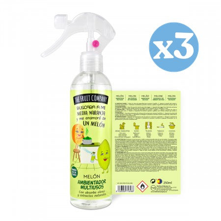 Pack 3x - Spray d'ambiance polyvalent au melon - The Fruit Company - 1