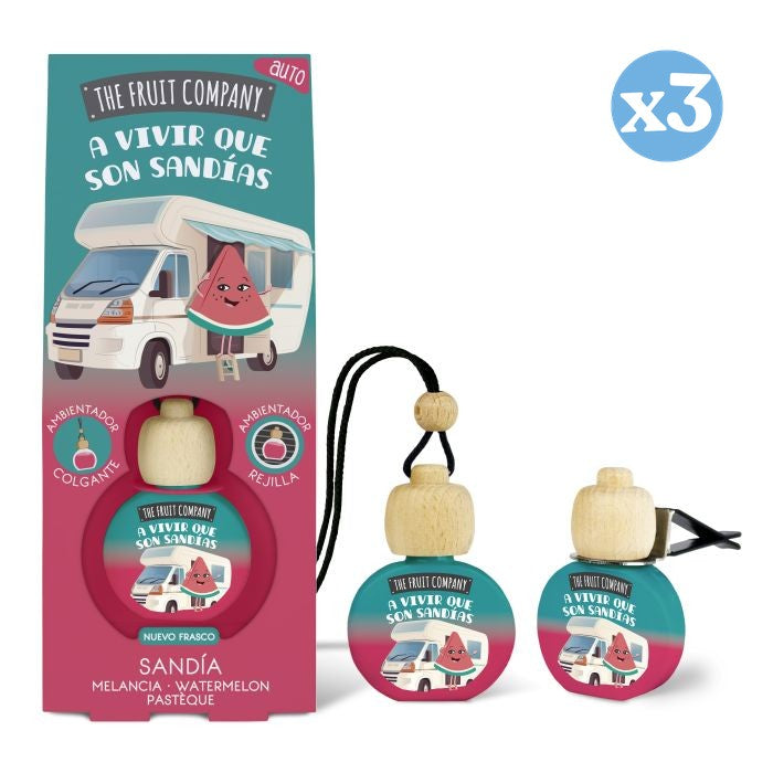 Lot de 3 - Assainisseur d'air pour voiture à la pastèque - The Fruit Company - 1