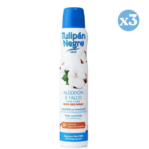 Pack 3x - Déodorant Spray - Coton et Talc - Tulipan Negro - 1