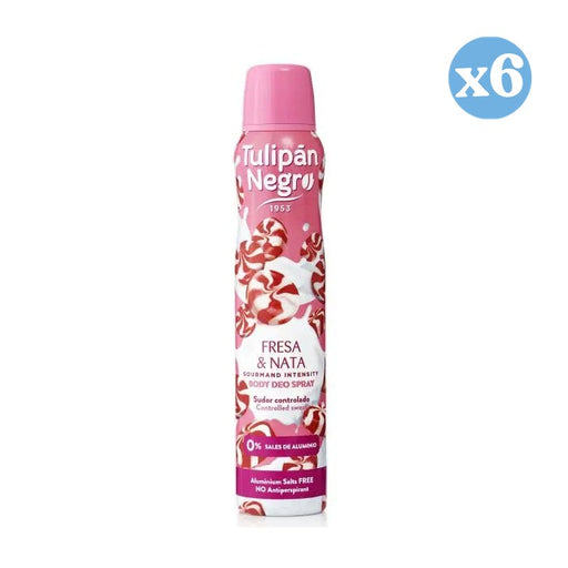 Pack 6x - Spray déodorant à la fraise et à la crème - Tulipan Negro - 1