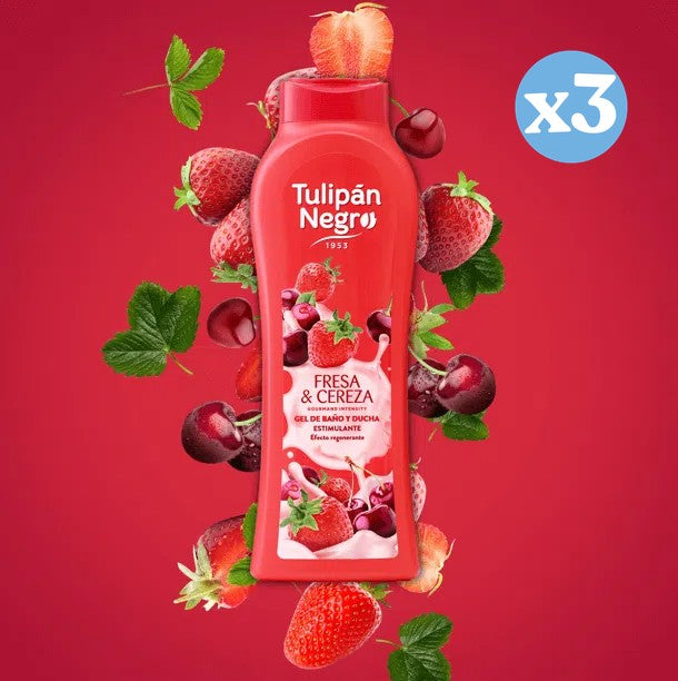 Pack 3x - Gel Passion fraise et cerise - Tulipan Negro - 3