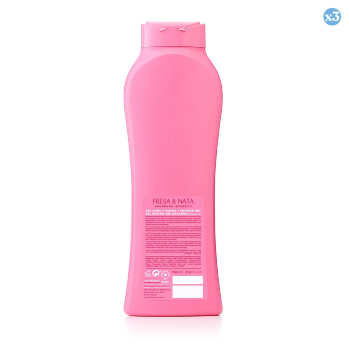 Pack 3x - Gel douche et bain Kiss fraise et crème - Tulipan Negro - 2