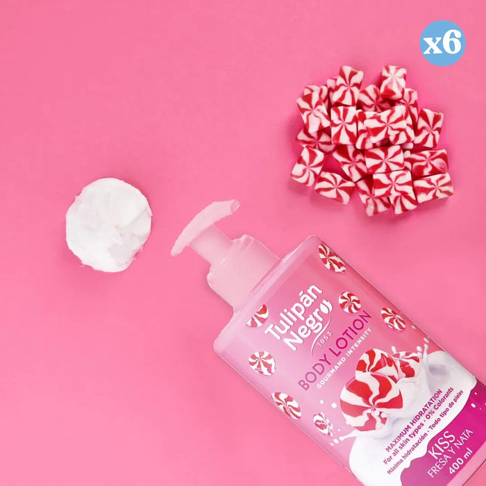 Pack 6x - Baume pour le corps Kiss à la fraise et à la crème - Tulipan Negro - 1