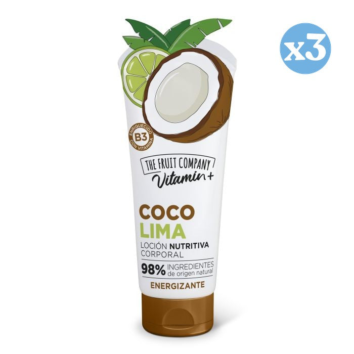 Pack 3x - Lotion Corporelle Énergisante Coco-lime - The Fruit Company - 1