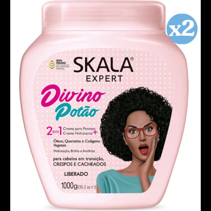 Pack de 2 - CRÈME CONDITIONNANTE DIVINO POTAO 1000ML - Skala - 1