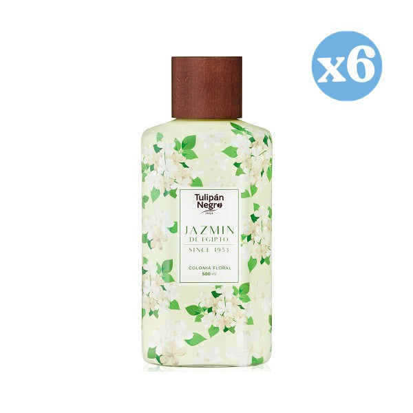 Pack 6x - Eau de Cologne Floral Jasmin d'Egypte: 500 ML - Tulipan Negro - 1