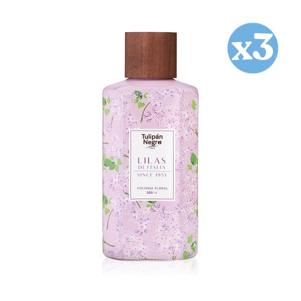 Pack 3x - Eau de Cologne Florale Lilas d'Italie : 500 ML - Tulipan Negro - 1