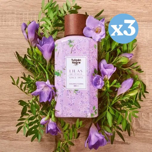 Pack 3x - Eau de Cologne Florale Lilas d'Italie : 500 ML - Tulipan Negro - 2