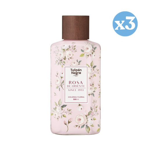 Pack 3x - Eau de Cologne Florale Cristal Rose d'Orient: 500 ML - Tulipan Negro - 1