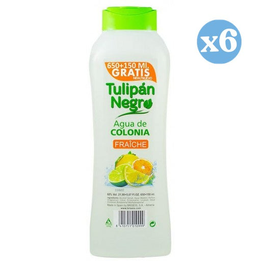 Pack 6x - Eau de Cologne fraîche: 800 ML - Tulipan Negro - 1
