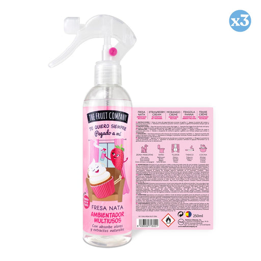 Lot de 3 - Spray Assainissant Polyvalent à la Fraise et à la Crème - The Fruit Company - 1