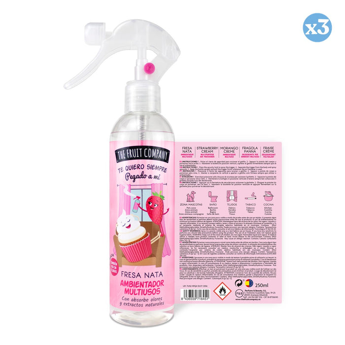 Lot de 3 - Spray Assainissant Polyvalent à la Fraise et à la Crème - The Fruit Company - 1