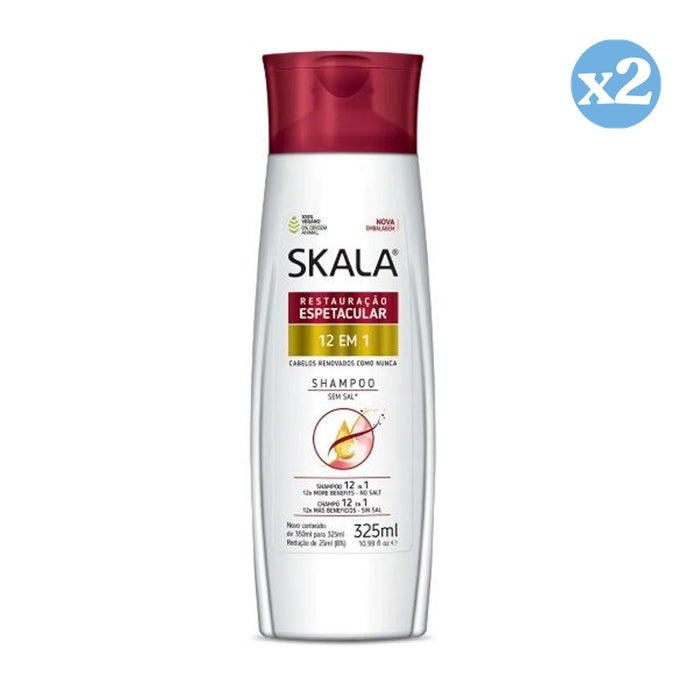 Pack 2x - Shampooing 12 en 1 325ml - Skala - 1